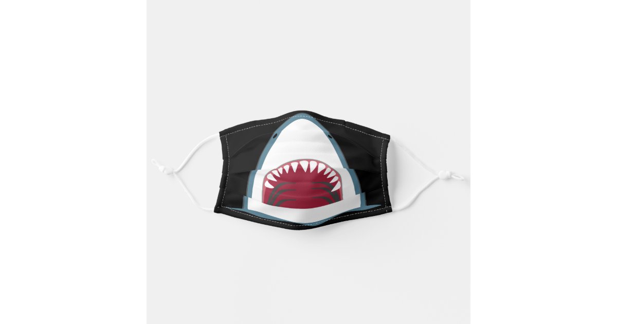 Shark Teeth Smile Kids Cloth Face Mask Zazzle Com