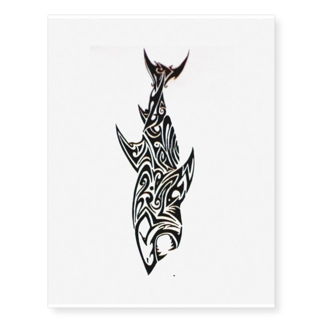 shark temporary tattoo (Front)