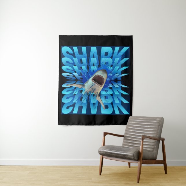 shark text effect typography  tapestry (In Situ)