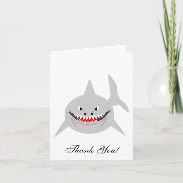 64+ Shark Card Thank You Cards | Zazzle