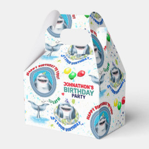 Shark Theme Kids Birthday Favor Boxes