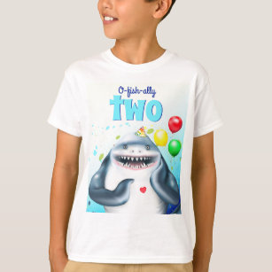 Shark Theme Kids Birthday T-Shirt