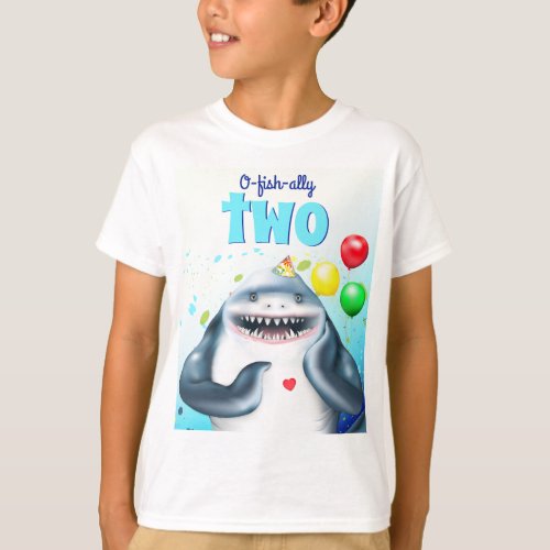 Shark Theme Kids Birthday T_Shirt