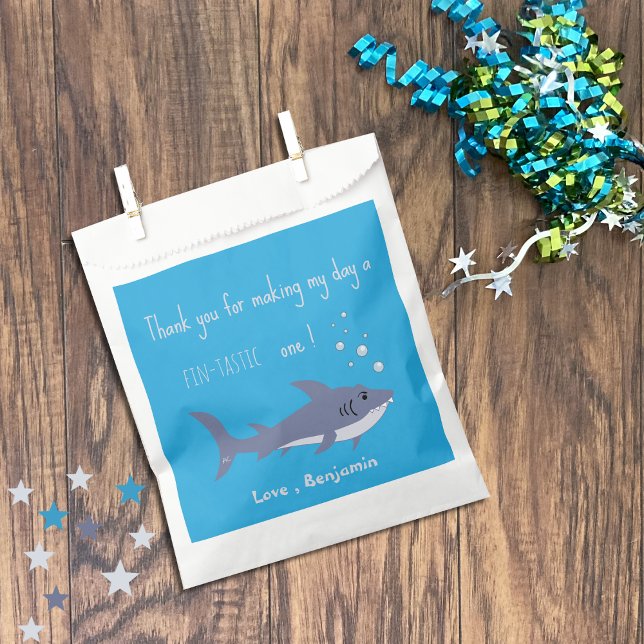 Shark Theme Party Kids Birthday Favor Bags (Creator Uploaded)