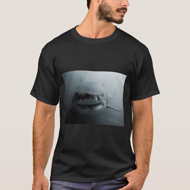 Shark through the frosty Glass  T-Shirt (Front)