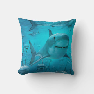 shark throw pillow