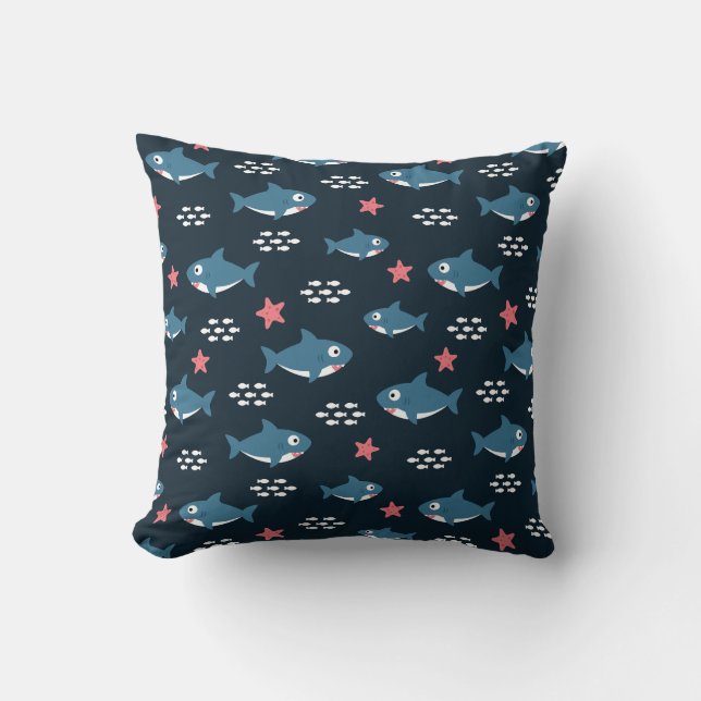 Shark Throw Pillow (Front)