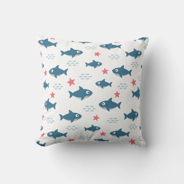 Shark Throw Pillow (Front)