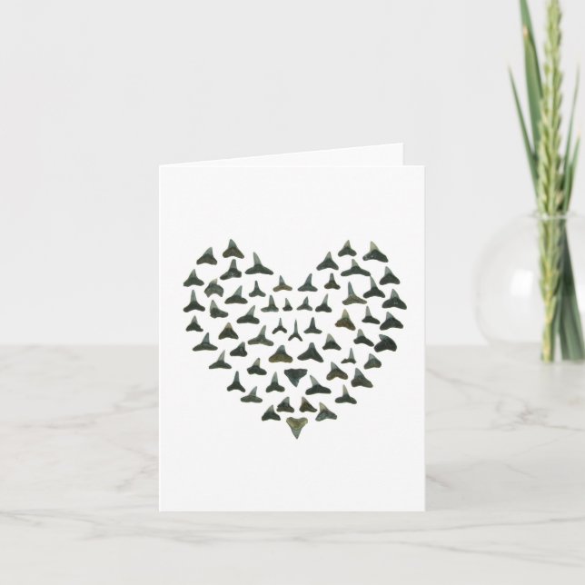 Shark Tooth Heart Notecard (Front)