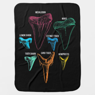 Shark Tooth Hunting - Crazy Shark Gifts Baby Blanket