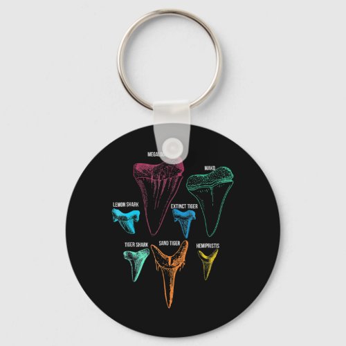 Shark Tooth Hunting _ Crazy Shark Gifts Keychain