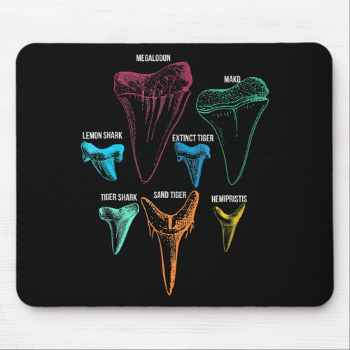 Shark Tooth Hunting _ Crazy Shark Gifts Mouse Pad