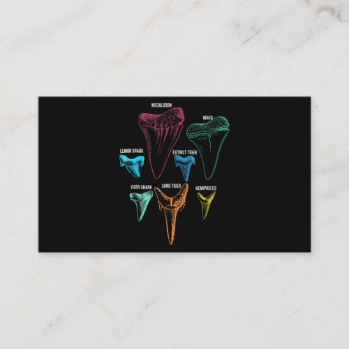 Shark Tooth Hunting Identity Key Business Card