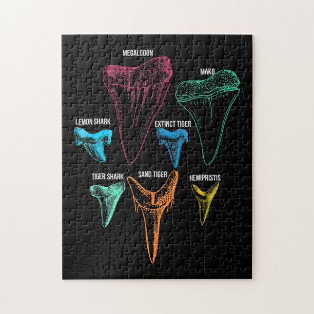 Shark Tooth Hunting Identity Key Jigsaw Puzzle (Vertical)