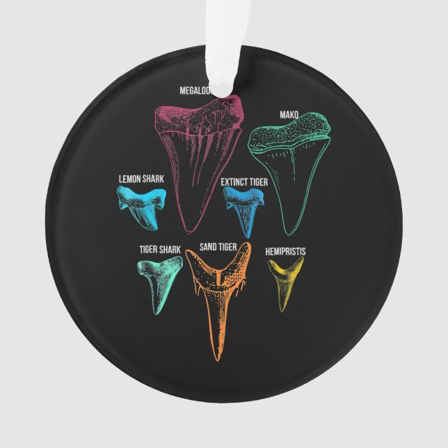 Shark Tooth Hunting Identity Key Ornament (Front)