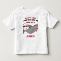 Shark Tree Nut Allergy Alert Personalized Boys Toddler T-shirt