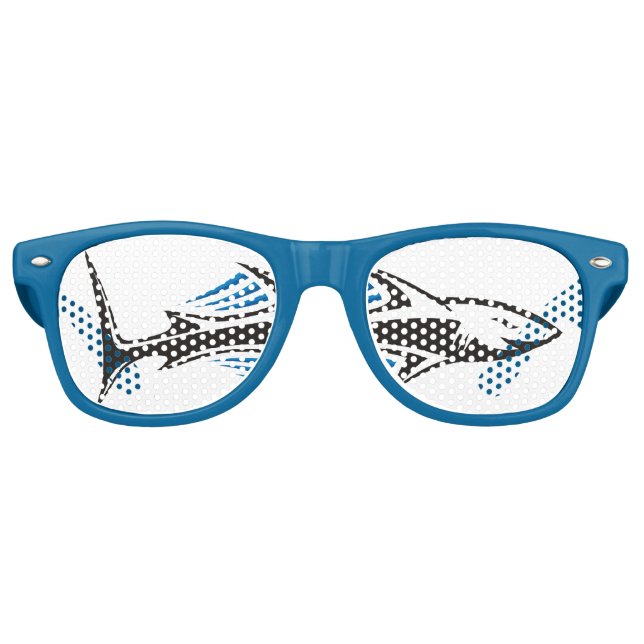Shark Tribal Icon 1 Retro Sunglasses (Front)