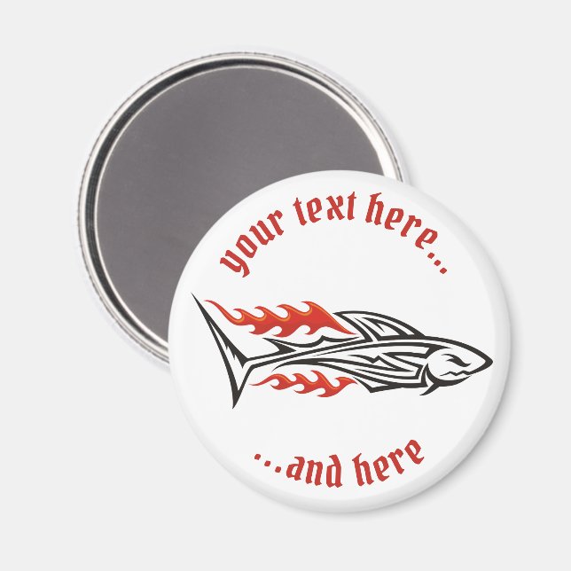Shark Tribal Icon 2 Magnet (Front/Back)
