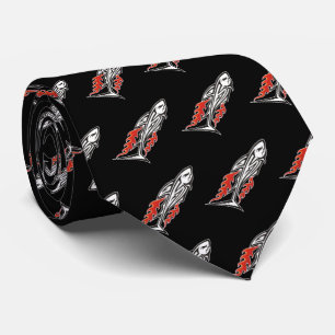 Shark Tribal Icon 2 Pattern Neck Tie