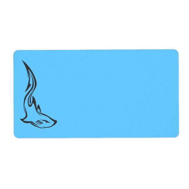 shark-tribal-style-vector label (Front)