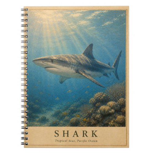 Shark Tropical Pacific VINTAGE Notebook