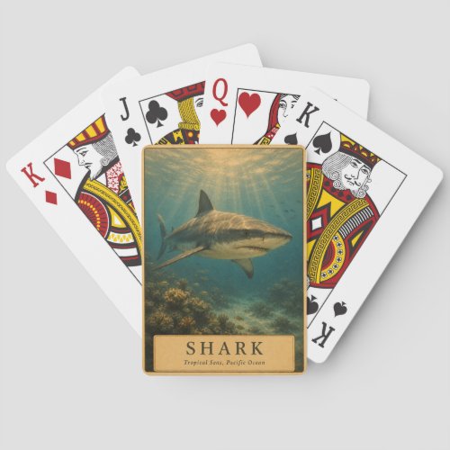 Shark Tropical Pacific VINTAGE Poker Cards