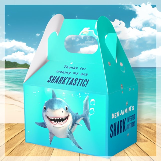 Shark Under The Sea Birthday Party Favor Boxes (Creator Uploaded)