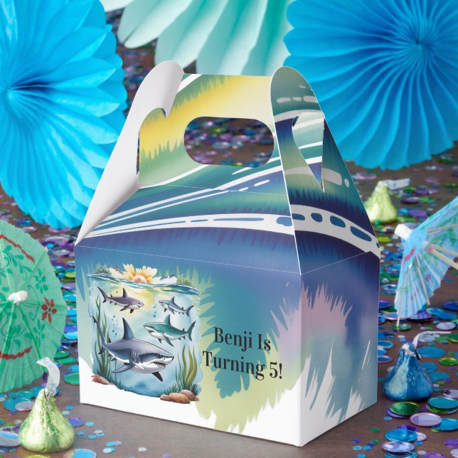 Shark Under The Sea Boy Birthday Favor Boxes (Party)