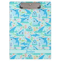 Shark Under The Sea Cute Personalized Pattern Clipboard