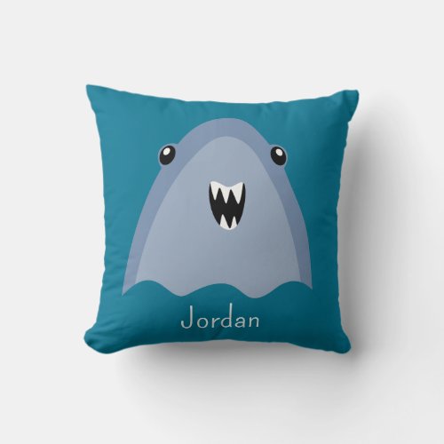 Shark Under The Sea Cute Personalized Pattern Throw Pillow