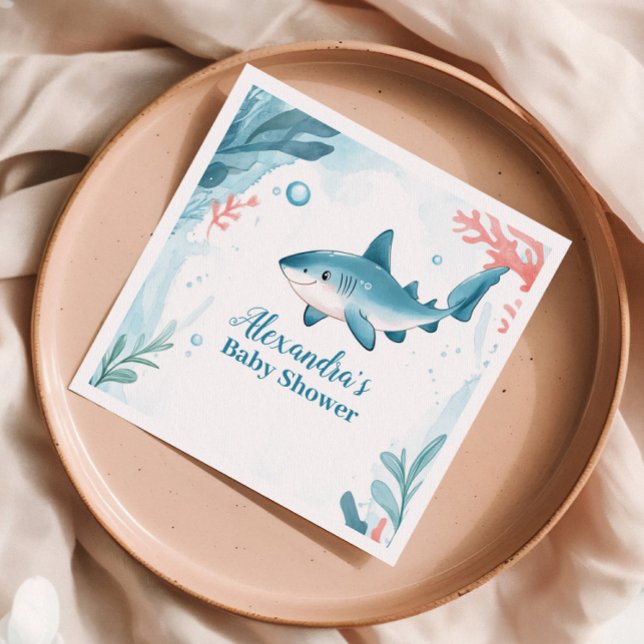 Shark Under the Sea Ocean Animals Napkins (Creator Uploaded)