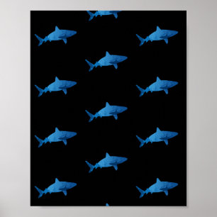 Shark Underwater Marine Landscape Wilderness Poster