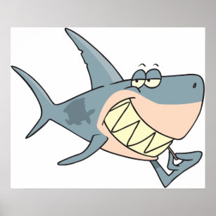 Shark Using a Toothpick Poster