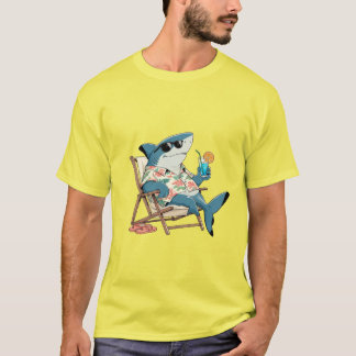 Shark Vacation Funny T-Shirt