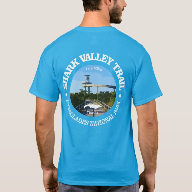 Shark Valley (cycling c) T-Shirt (Back)
