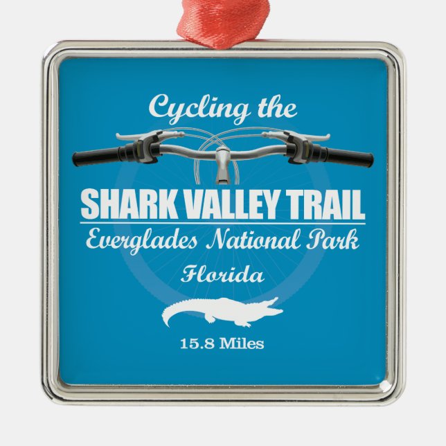Shark Valley (H2) Metal Ornament (Front)