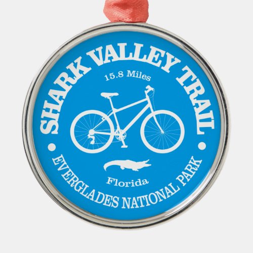 Shark Valley Trail cycling Metal Ornament