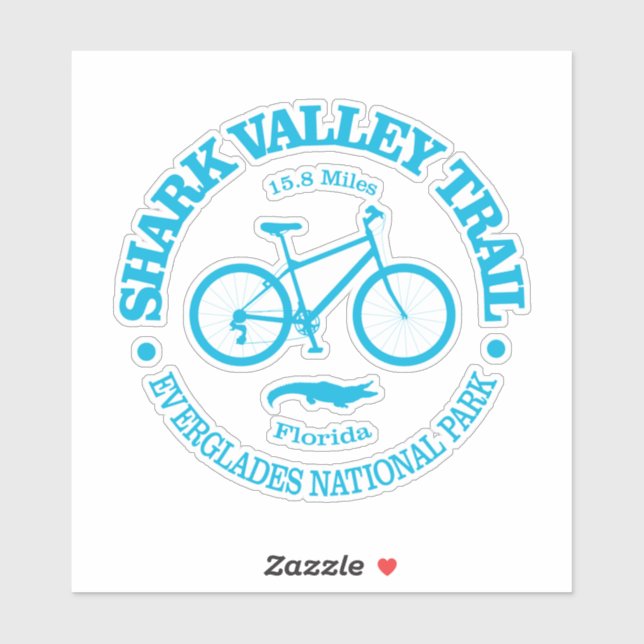 Shark Valley Trail (cycling) Sticker (Sheet)
