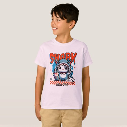 Shark Vibes Only _ Kitty Shark Character T_shirt