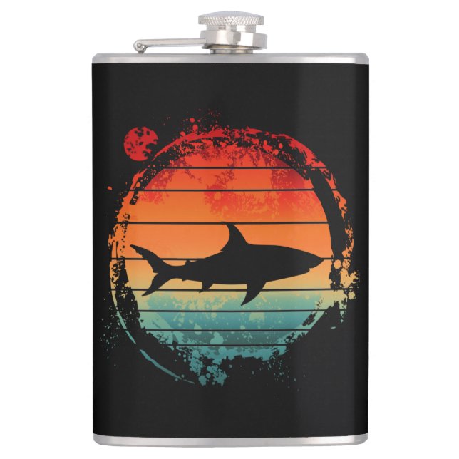 SHARK VINTAGE RETRO FLASK (Front)