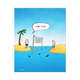 Funny Beach Cartoon Posters & Prints | Zazzle