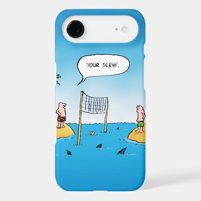 Shark Volleyball Funny Cartoon Case-Mate iPhone Case (Back)