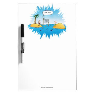 Shark Volleyball Funny Cartoon Dry-Erase Board