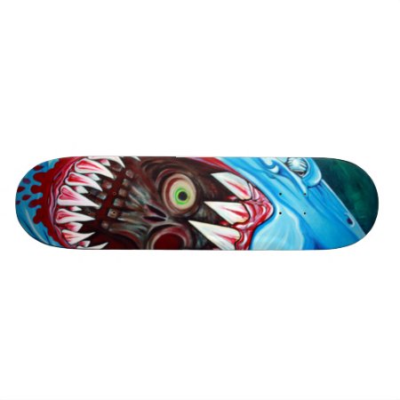 Shark Vs Zombie Skateboard