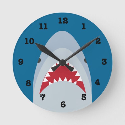 Shark Wall Clock with numbers