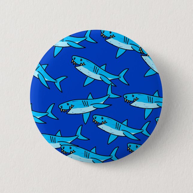 Shark Wallpaper Pinback Button (Front)
