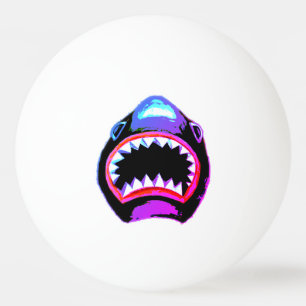 Shark Watercolor Pink Purple Illustration Ping Pong Ball