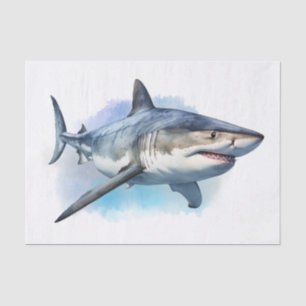 Shark Watercolor Tissue Paper