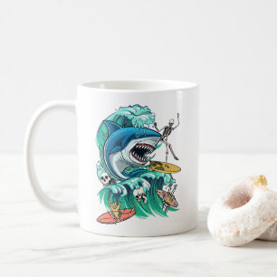 Shark wave coffee mug