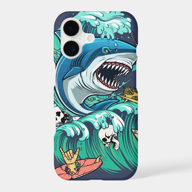 Shark wave iphone case (Back)